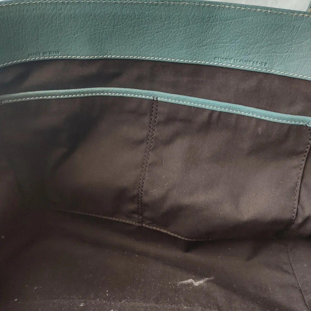 Tod's Handbag Purse Pebbled Leather Mint Green - Picture 5 of 8